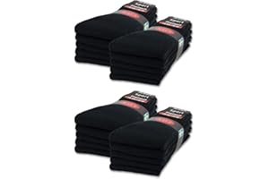 SOCKENKAUF24 Lot de 10 | 20 | 30 Paires de Chaussettes de Sport, de Tennis, de Travail Homme Femme Coton