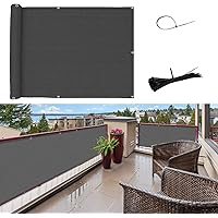 SUNNY GUARD Balkon Sichtschutz Balkonabdeckung HDPE UV-Schutz Windschutz Balkonverkleidung wetterfester mit Kabelbinder…