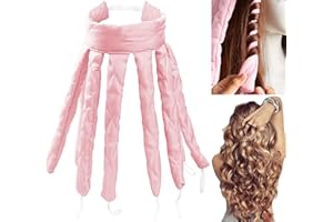 WINOK Heatless Curling Rod Headband, Soft No Heat Hair Curlers for Overnight, Octopus Design Heatless Curling Rod, No Heat Wave Hair Curlers Styling Tools for Long Medium Hair (Pink)