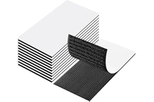 AOLLEN 10 Piezas Belcro Adhesivo Doble Cara Fuerte 50mm x 100mm, Belcro Adhesivo Fuerte Hook y Loop Auto Adhesivo, Cinta Doble Cara Para Mosquiteras, Pared, Puerta, Metal, Vidrio(Negro)