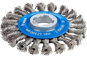 Bosch 1x PRO Steel Longlife Wire Wheel, Knotted Wire for Small Angle Grinder and X-Lock (for Steel, Ø 115 mm, Professional Accessory Small Angle Grinder)