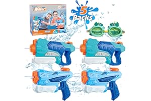 TINDISONKA Wasserpistole für Kinder - 4 Stücke Wasserspritzpistole mit Großer Reichweite Wasserspritzpistole bis zu 8 Meter Super Soaker Wasserspielzeug Sommer Schwimmbad Strand.
