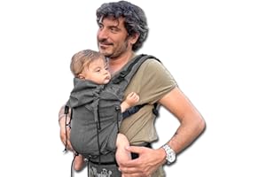 BABYMONKEY Regolo Baby Monkey Marsupio ergonomico, porta bebe, Essential Nero, zaino porta bambino e neonato (2-48 mesimesi)