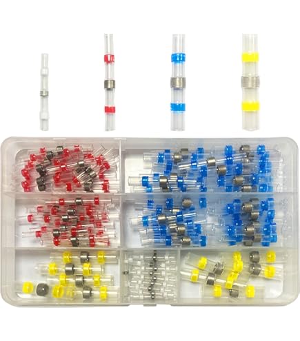 Yyyuluo 200 Pezzi Guaina Termorestringente - 6 Dimensioni Elettrico Filo Cavo Avvolgibile Isolato Tubi Guaina Tubo Termoretraibile Assortimento Kit con Immagazzinaggio Scatola