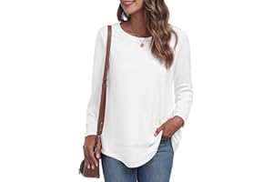 GRECERELLE Sweatshirts for Women uk Warm Crew Neck Long Sleeve Tops Women Casual Tunic Shirts