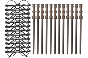 COL-PARY Cosplay Zauberer Partyzubehör Set – Zauberstab Bleistifte,Zauberbrille mit rundem Rahmen ohne Gläser für Geburtstagsfeiern, Schulbelohnung, Halloween-Dekoration,Geburtstagsgeschenk,je 12 Stück