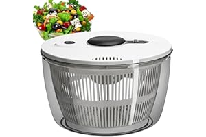 YUPEUOOE Essoreuse à Salade Professionnelle, 3/5L, Couverts à Salade Grande Capacité, Classic Essoreuse à Salade, Essoreuses à Salade Transparent, Essoreuse à légumes pour déshydrater, Gain de Place