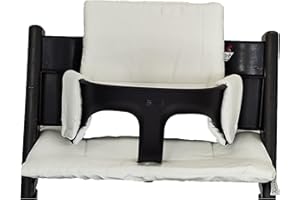 Shabany® Hochstuhl Sitzkissen 100% Bio Baumwolle | Classic Kissen Sitzbezug | Hochstuhlauflage | 2-teilig passend für Stokke Tripp Trapp Kinderhochstuhl |maschinenwaschbar | einfache Befestigung