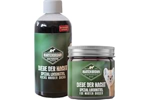 Martenbrown® LOCKMITTEL Set [Gel + Lockmittel Flüssig] für Marder, Fuchs, Dachs, Waschbär Duftstoff Lockstoff Köder Marderlockmittel, Marderfalle Köder