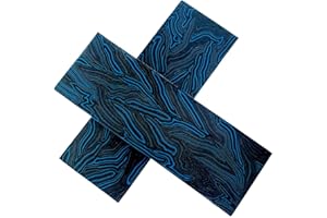 RECHERE 2pcs Knife Handle Scale Slabs Grips G10 Damascus Pattern Knives Sword Gun Making Material