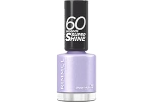 RIMMEL LONDON RIMMEL 60 Seconds Super Shine Smalto, Smalto asciugatura rapida, Colore vibrante, A lunga tenuta, 8 ml, 153 - Under the Palms