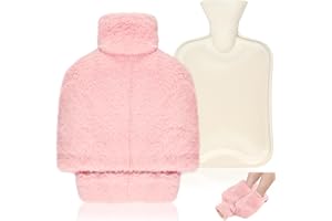 AMSIXNT Calentador de Pies, Calentador de Pies Sin Electricidad, Bolsa Agua Caliente Peluche, Invierno, Botella de Calor, para Niños, Hombres, Mujeres