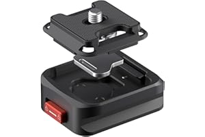 Freewell Abrazadera de liberación rápida para trípode para montaje rápido de cámara, construcción de aluminio con tornillo de 1/10.2 cm-20, soporta 10 kg, compatible con cámaras réflex digitales