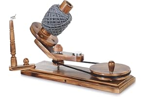 BRAINMART Winds - Bobinador de bolas de hilo de madera, bolas de hilo de 8 a 12 onzas para ganchillo y manualidades, juego de bobinado de hilo duradero y suave, el mejor regalo para los amantes del ganchillo