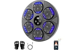 WIAZUQS Music Boxing Machine, Boxing Wall Mount Machine for Kids Adult, Bluetooth Smart Boxing Training Machine with Boxing Gloves, Boxing Workout Equipment Target for Home, Office, Gym