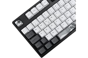 MOLGRIA Ink Lotus Lot de 140 touches personnalisées en PBT pour clavier de jeu allemand ANSI/ISO