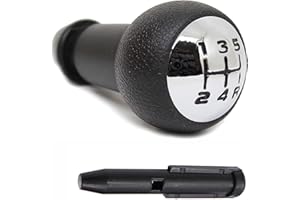 Cargaiter - Pomo Palanca de Cambios Accesorio Compatible Especifico para Vehículo C2 C3 (2001-2010) (Negro/Plata)