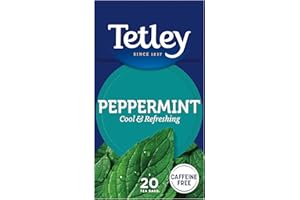 TETLEY Naturally Caffeine-Free - Smooth & Cooling Herbal Infusion - Rainforest Alliance Certified, Naturally Caffeine-Free Herbal Tea,Packaging may vary
