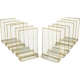 YOAEAILY Acrylic Gold Frames 8 X10, Slanted Back Gold Picture Frames Table Acrylic - View #8
