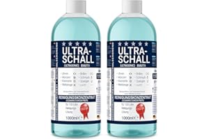 BMUT 2 x 1000 ml koncentrat do czyszczenia ultradźwiękowego | płyn | do okularów, zegarków, biżuterii, protez i wielu innych w kąpieli ultradźwiękowej