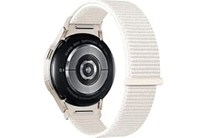 AMSKY Nylonowy pasek sportowy 20 mm, kompatybilny z Samsung Galaxy Watch 7, 6, 5, 4, 40 mm, 44 mm, Galaxy Watch 6 Classic 47 mm, 43 mm, Watch 4 Classic 46 mm, 42 mm, Watch 5 Pro 45 mm, Vel-Cross