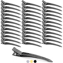 Fumanduo 50 Stück Friseur-Haarspangen Aus Metall – Entenbill-Clips, Silber, 9 Cm, Perfekt Zum Haare Teilen Und Stylen