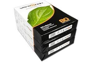 versando 1.500 Blatt Kopierpapier A4 HighWhite 80 Drucker-/Universalpapier 3x 500 Blatt PremiumWeiß CIE161 PEFC zertifiziert