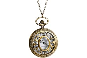 Lancardo Orologio Quarzo da Tasca Catena Uomo Donna Quadrante Digitale Traforato Non Impermeabile