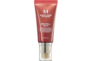 MISSHA M Perfect Cover BB Cream No.23 naturalny beż - jasny/średni z chłodnym/neutralnym odcieniem SPF 42 PA +++ 1,69 Fl Oz - przyciemniany krem nawilżający do twarzy z SPF