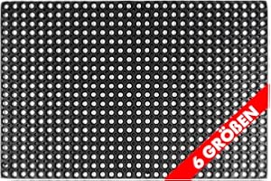 ‎ETM etm Profi Ringgummimatte | Gummimatte für den Eingangsbereich außen und innen | Matte mit robuster Ringgummi Struktur | Größe wählbar (40x60 cm, 16 mm)