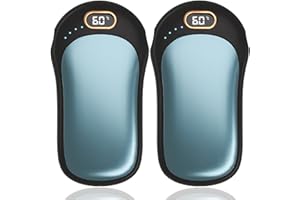 MALOROY Hand Warmers Rechargeable, 2 Pack 10000mAH Magnetic Electric Handwarmers Reusable, USB 2 in 1 Portable Pocket Rechargeable Hand Warmer, Gifts for Women, Men, Outdoor Sports, Skiing, Camping, Christmas