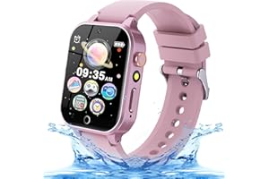 GLKYSOE Montre Connectée Enfant, Montre Intelligente Enfant avec 26 Jeux HD Caméra Livres Audio & Jeux, Carte D'étude Musique Alarme Podomètre Torche, Smartwatch Cadeaux pour Fille Garçon 3-12ans