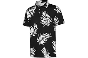 ELETOP Polo Shirts for Men Moisture Wicking Quick-Dry 4 Way Stretch Golf Shirts Casual Print Colorful Mens Polo Shirts Short Sleeve…