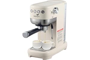 Senya Machine à café Tasty Coffee 20 bars, cafetière expresso et cappuccino 1300W, Thermoblock, mousseur de lait, arrêt automatique
