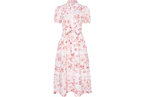 GRACE KARIN Vestido largo de verano para mujer, estilo casual, cuello polo, con vuelo, para playa, boda