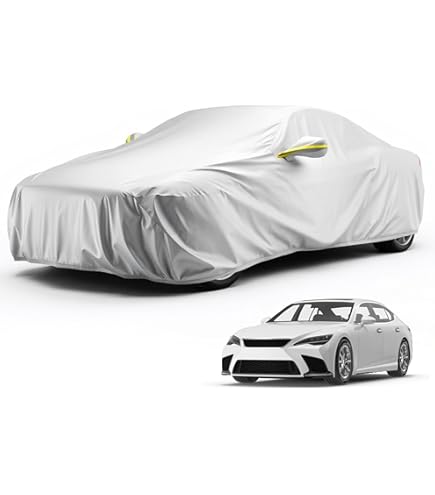 logei® General Motors Autoafdekking, stofdicht, waterdicht, anti-zon, uv- bescherming, universele autohoes, 415 x 170 x 150 cm, zilver