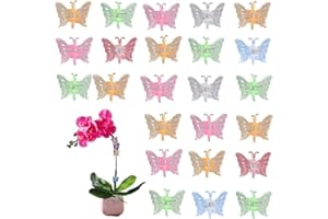 LSTCPGLAI N'A 30 Pieces Orchid Clips Butterfly Plastic Clips Garden Plant Support Clips Tomato Trellis Clips for Flowers Vines Bouquets Stems (Color Random)…
