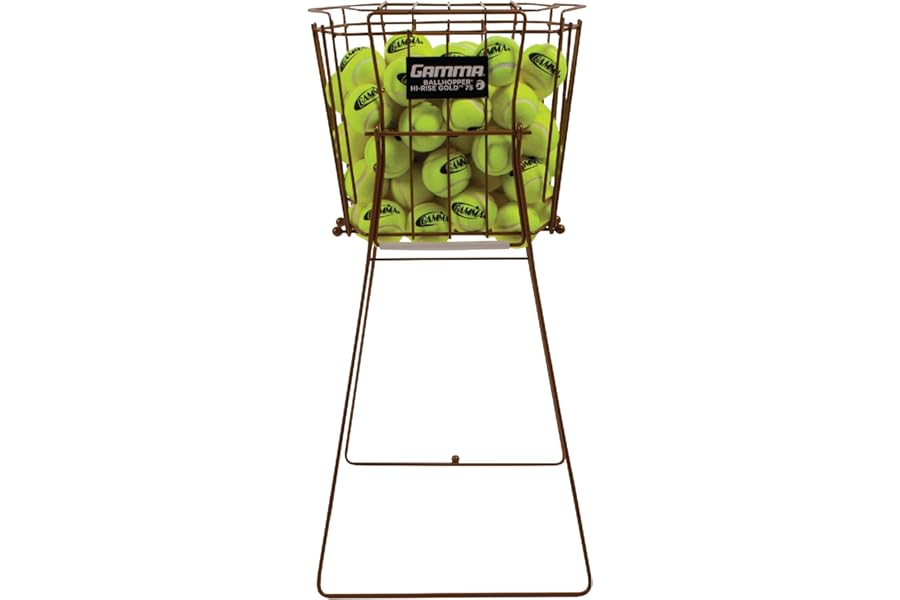 GAMMA Tennis Ball Hoppers Pick-ups Baskets for Easy Pick Up, Multiple Colors with Capacity from 50 up to 140 Balls