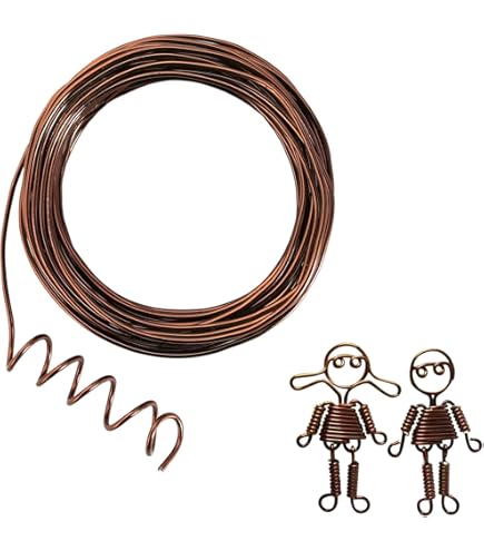 Vaessen Creative Alambre De Aluminio Para Manualidades Diamond Cut 5 M X 2 Mm Brown (Marrón) – Alambre Flexible Metálico Para Bisutería, Arreglos Florales Y Manualidades