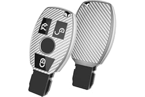 OATSBASF Mercedes Benz etui na kluczyki samochodowe, pokrowiec na kluczyki do samochodów Mercedes Benz 2-3 przyciski klasa A-E. Silver-Stripe