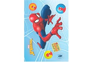 Dekora - Silueta de Oblea Comestible con Diseño de Spiderman - Decoración A5 para Tartas - Ideal para Cumpleaños y Celebraciones 14,8x21cm