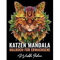 Kalysky Malbücher Für Erwachsene – 4 Stück Mit Katzen-Motiven, 21,6 X 14 Cm, Spiralbindung