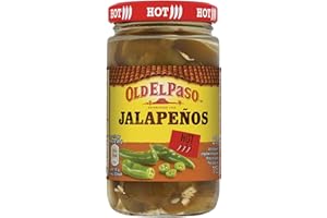 ‎OLD EL PASO Old El Paso Sliced Jalapenos – Scharfe Jalapenos in Scheiben geschnitten – 1 x 215 g