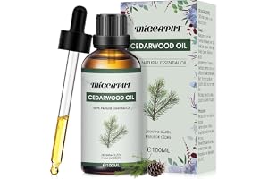 MIGCAPUT Cederträ Eteriska Oljor 100ML, 100% Naturlig Aromaterapi Doftoljor, Premium Cederträolja Aromatisk Olja för Diffusor, SPA, Massage, Handgjord Tvål, Handgjord Ljusstöpning