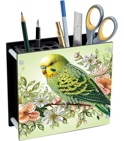 Pot à Crayons Cristal Strass Rond - Organisateur Glamour Luxueux Pour Maquillage, Stylos Et Pinceaux - Argenté Élégant Et Scintillant