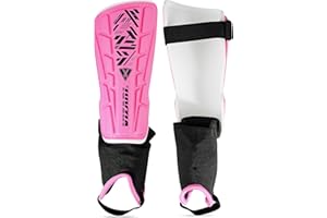 VIZARI Malaga Protège-tibias de football – Respirants et légers – Protège-tibias de football pour adultes et enfants avec support de cheville supérieur – Sangles antidérapantes réglables pour homme et