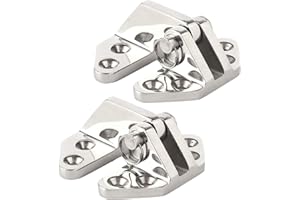 aqxreight - Bisagra de escotilla, 2 Piezas de Acero Inoxidable 316 con Pulido de Espejo, Pasador extraíble, bisagra de escotilla Marina, herrajes para Barcos