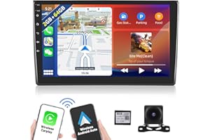 SIXTOP [2+64G] Radio de coche Android 13 con Navi para Audi A4 S4 RS4 2002-2008,Reproductor de radio de 9" pantalla táctil con inalámbrico Carplay Android Auto GPS WiFi Hi-FI BT FM RDS+Cámara inversa&Mic