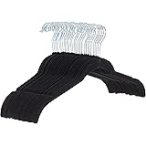 Amazon Basics Kleiderbügel für Hemd/Kleid Platzsparend und mit Samt überzogen - Schwarz, 30er-Pack