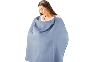 NVTRSD Stilltuch Für Unterwegs Stillschal 75x95 CM, Stillschal Stilltuch Stillschürze Stillschal Für Unterwegs (blau)